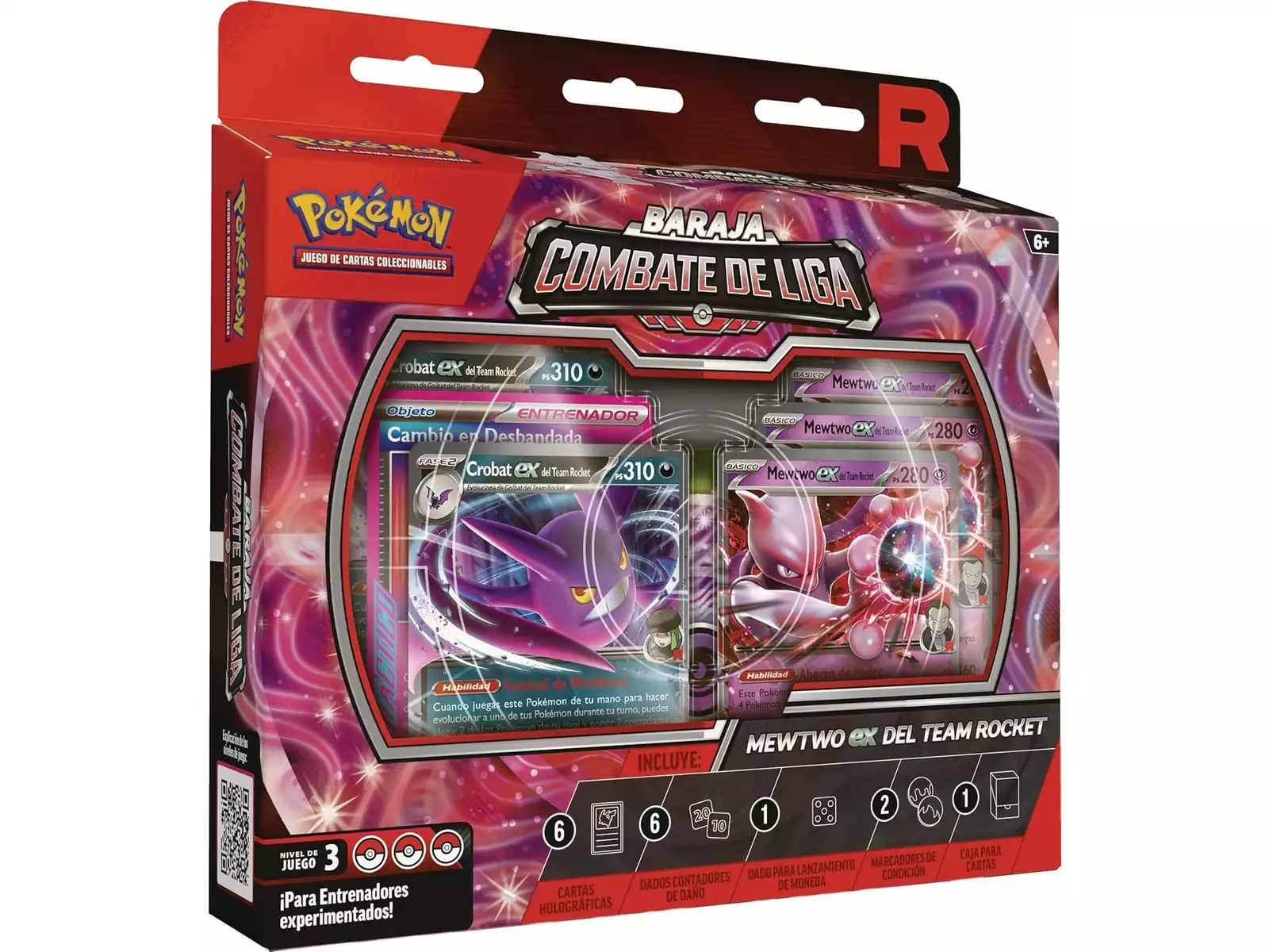 1999983595y00 Pokémon TCG Baraja Combate de Liga Mewtwo EX del Team Rocket - Imagen 1