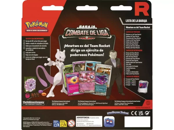 Pokémon TCG Baraja Combate de Liga Mewtwo EX del Team Rocket - Imagen 3